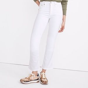 Madewell Cali denim-boot jeans in pure white